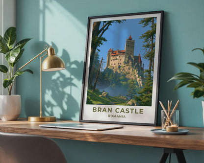 Bran Castle Romania Travel Poster