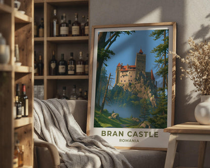 Bran Castle Romania Travel Poster