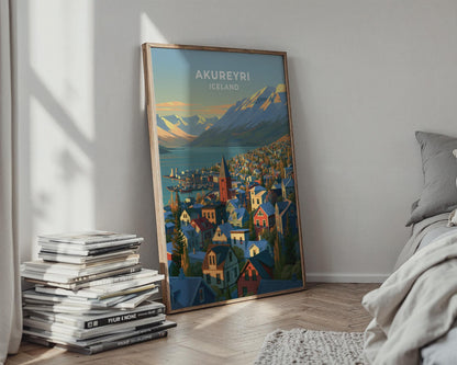 Akureyri Iceland Travel Poster
