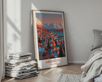 Akureyri Iceland Travel Poster