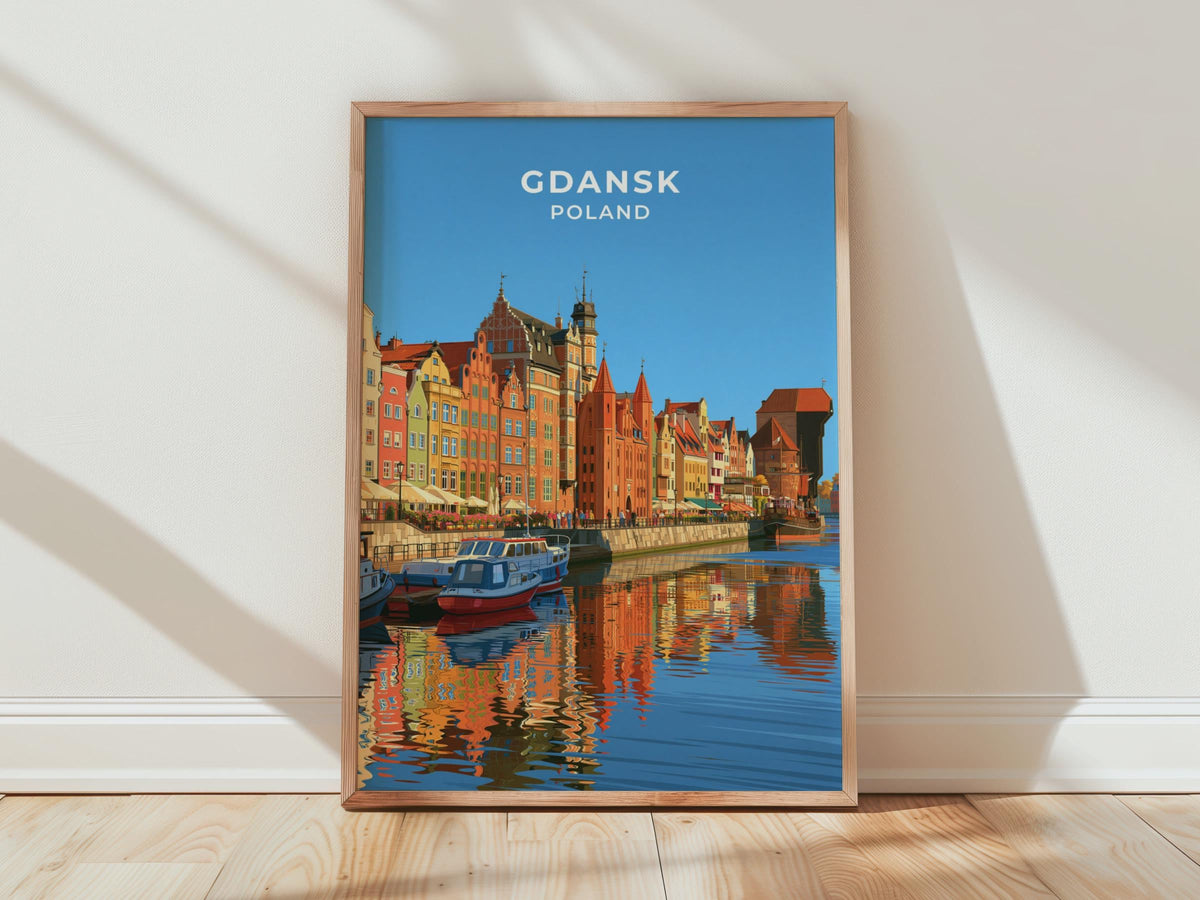 Gdansk Poland Travel Poster