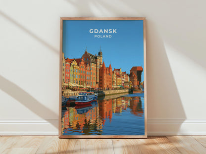 Gdansk Poland Travel Poster