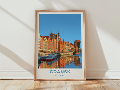 Gdansk Poland Travel Poster