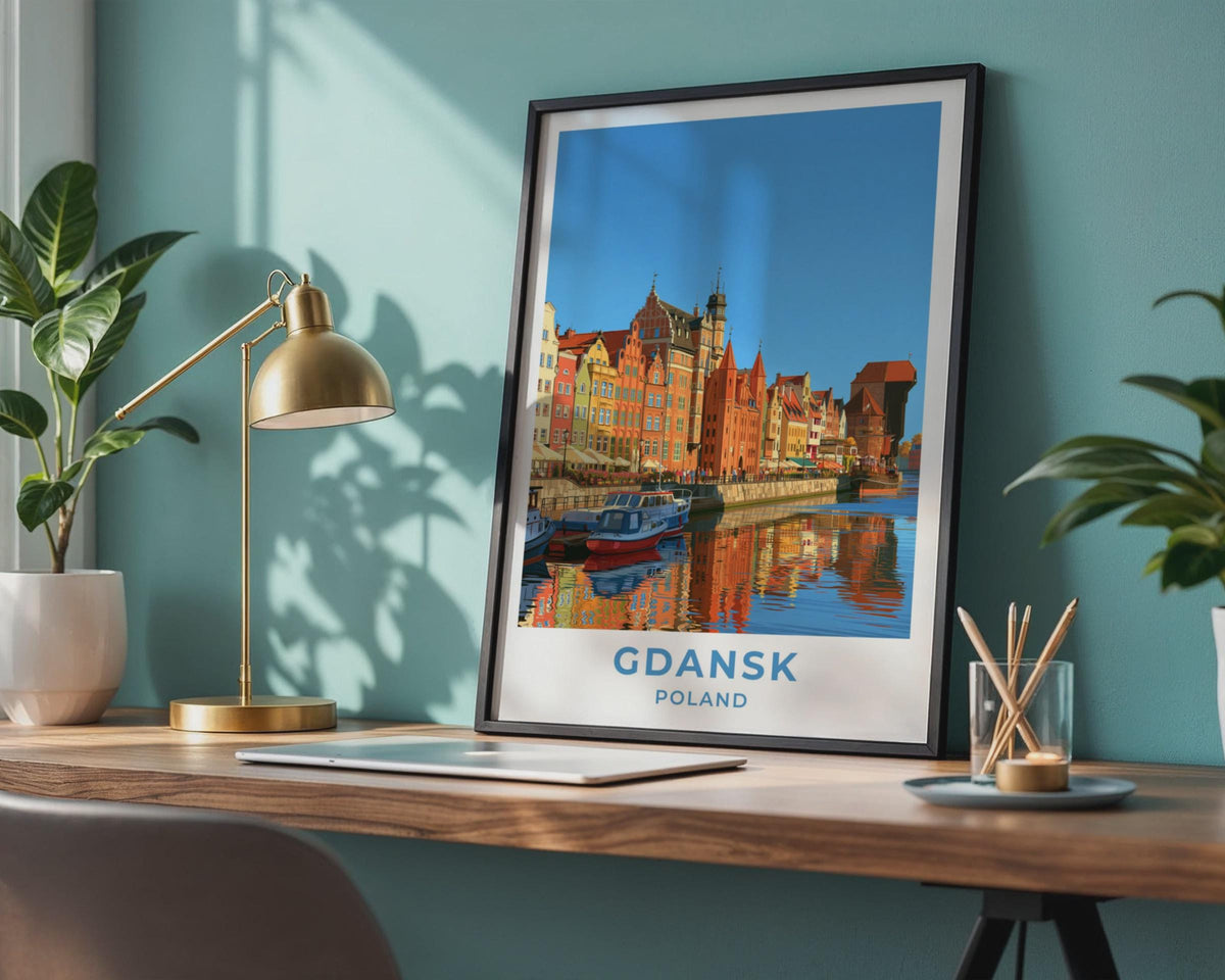 Gdansk Poland Travel Poster