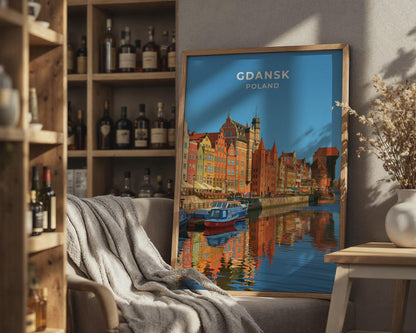 Gdansk Poland Travel Poster