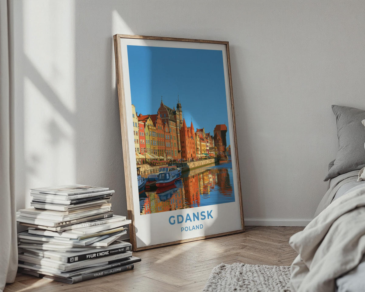 Gdansk Poland Travel Poster