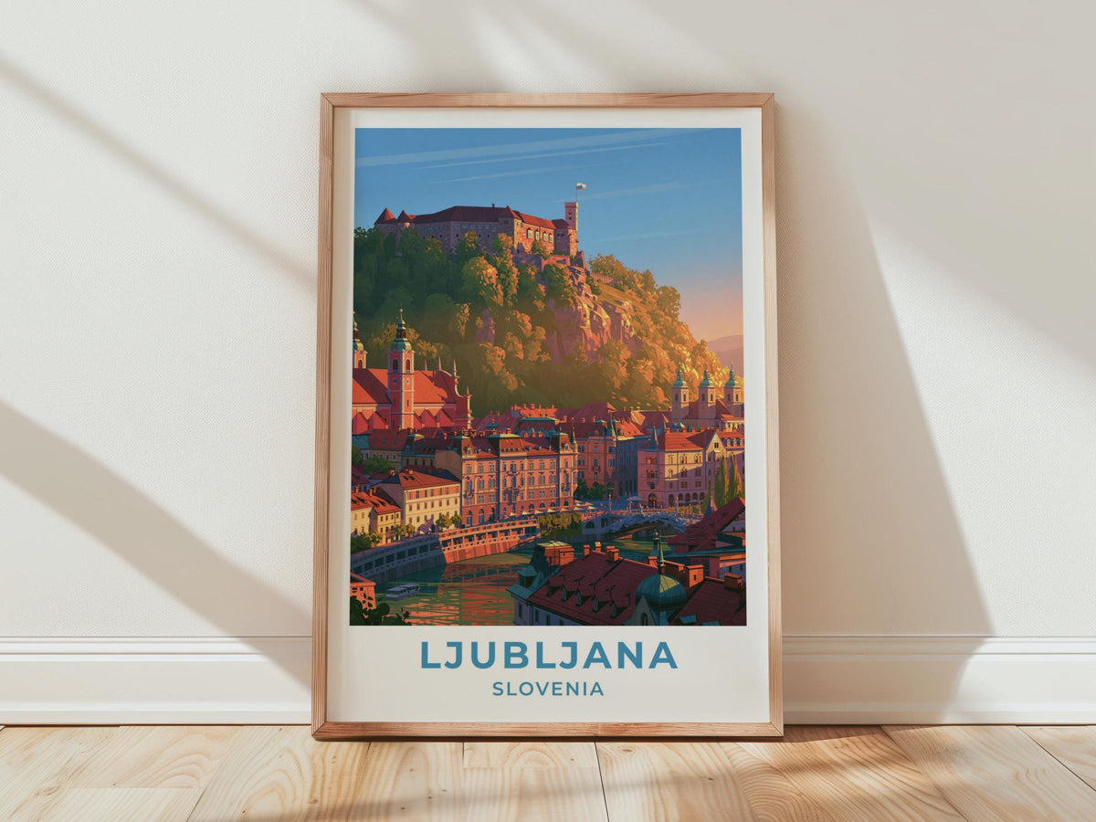 Ljubljana Slovenia Travel Poster