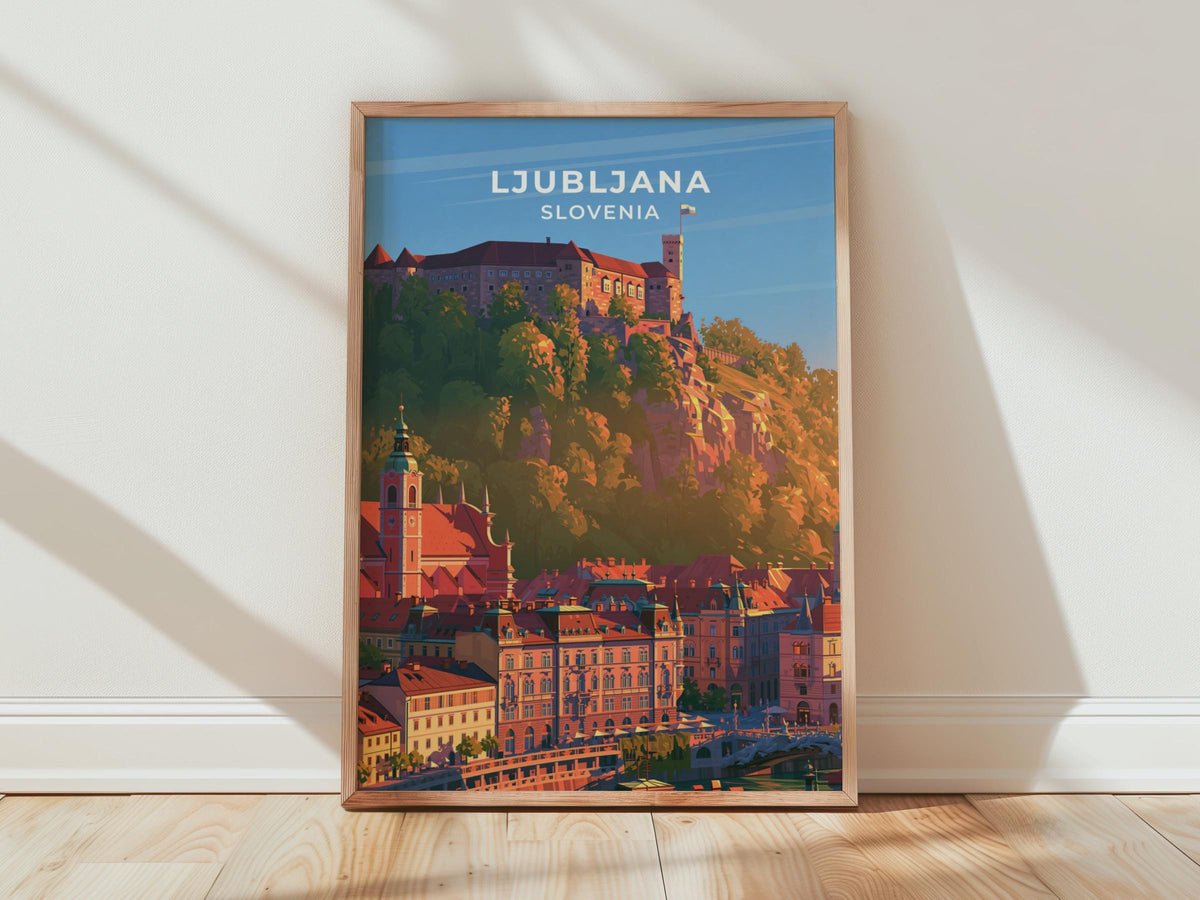Ljubljana Slovenia Travel Poster