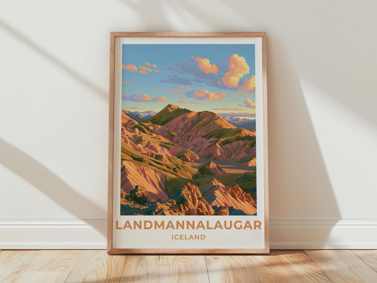 Landmannalaugar Iceland Travel Poster