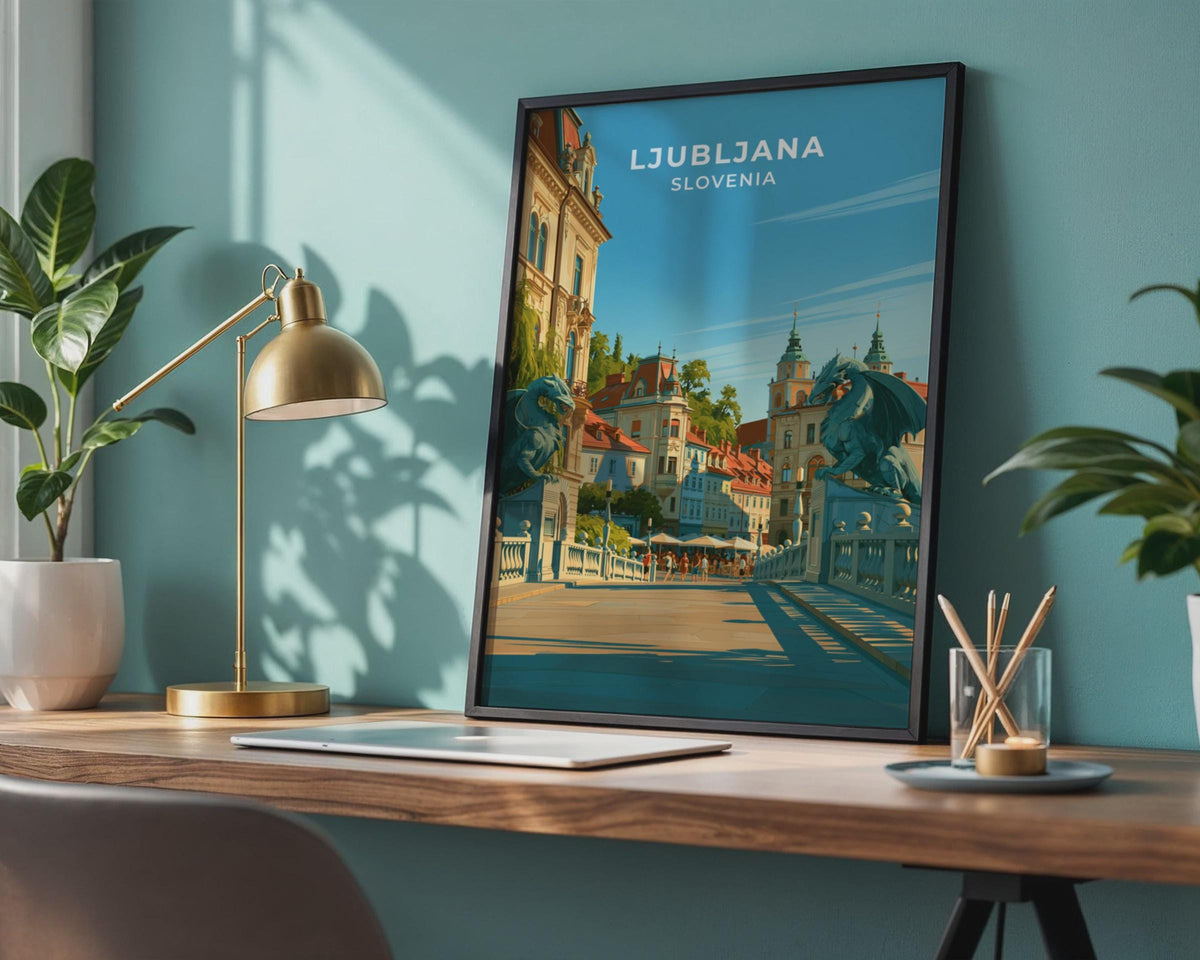 Ljubljana Slovenia Travel Poster