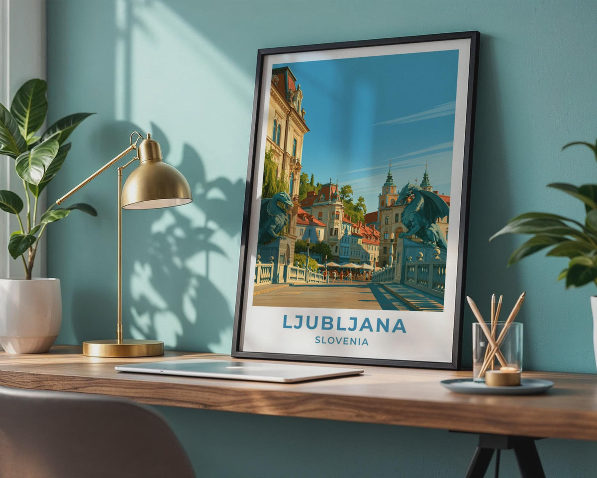 Ljubljana Slovenia Travel Poster