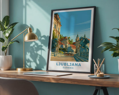 Ljubljana Slovenia Travel Poster