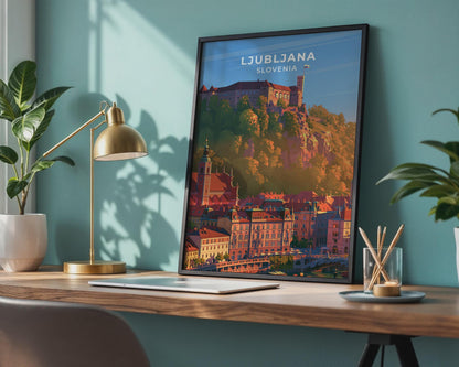 Ljubljana Slovenia Travel Poster
