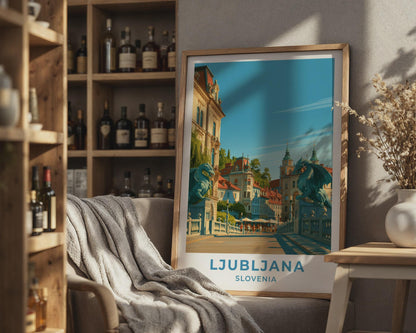 Ljubljana Slovenia Travel Poster
