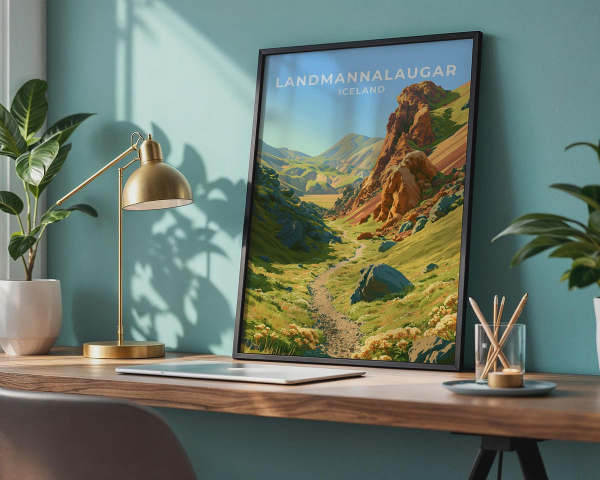 Landmannalaugar Iceland Travel Poster