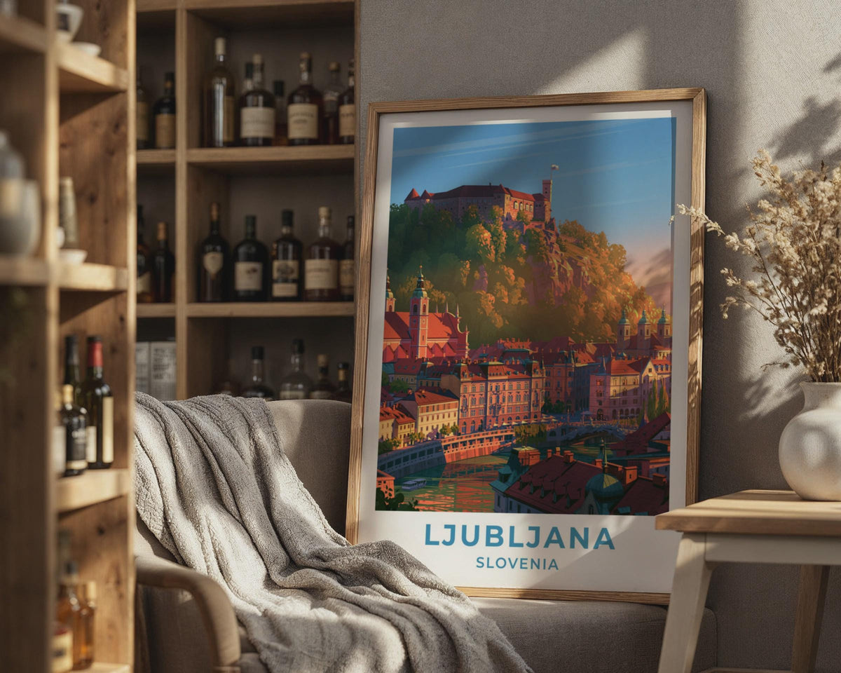 Ljubljana Slovenia Travel Poster