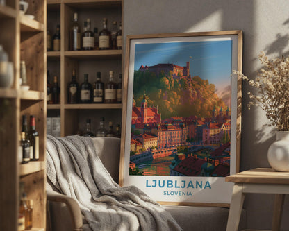Ljubljana Slovenia Travel Poster