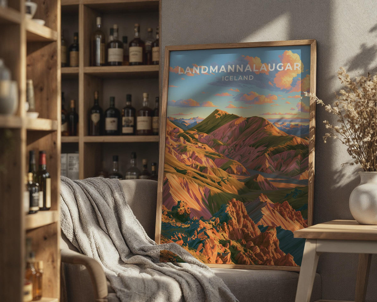Landmannalaugar Iceland Travel Poster
