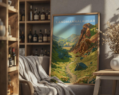 Landmannalaugar Iceland Travel Poster