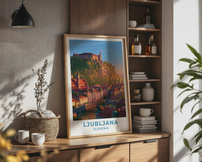 Ljubljana Slovenia Travel Poster