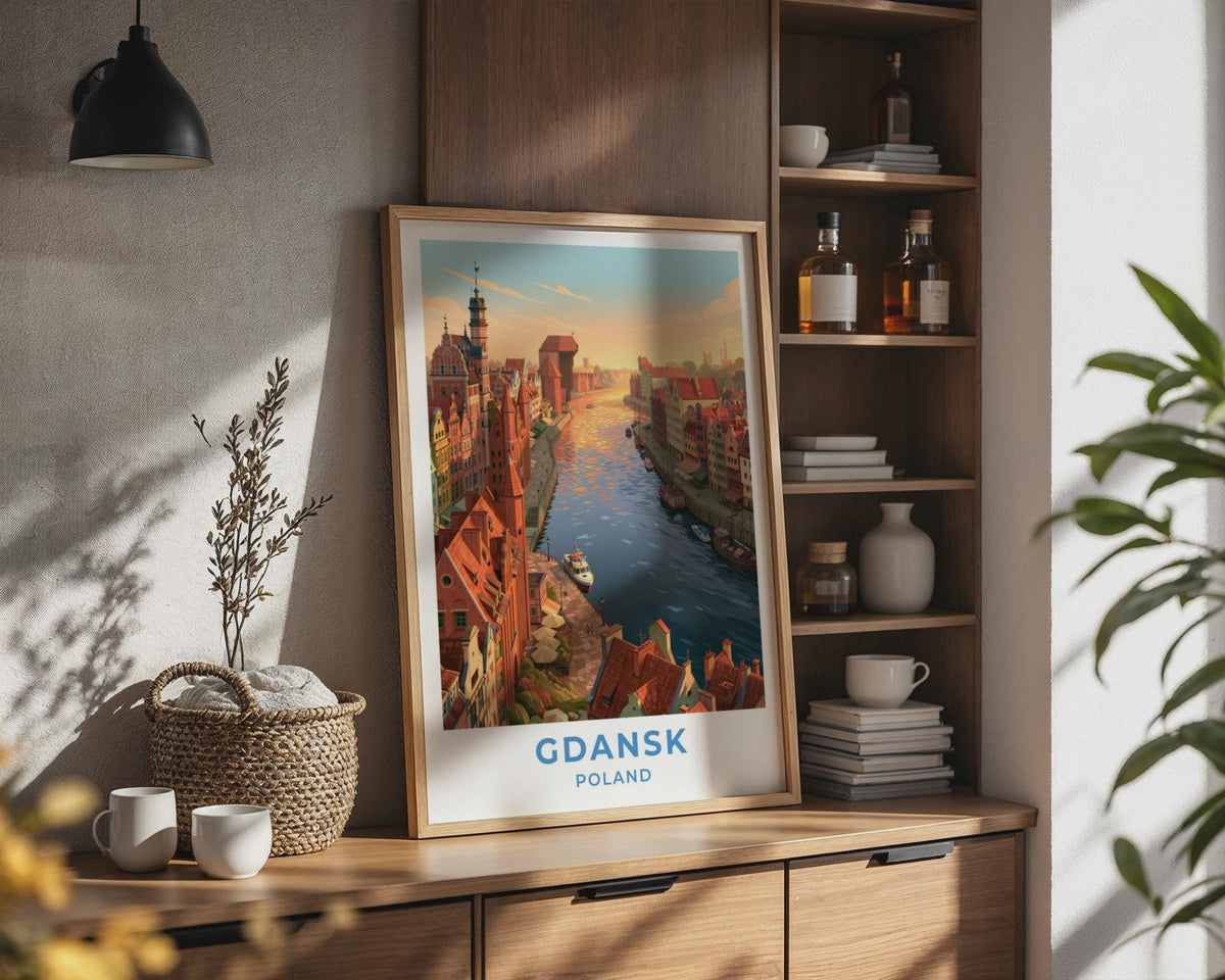 Gdansk Poland Travel Poster