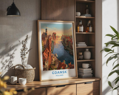 Gdansk Poland Travel Poster