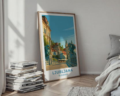 Ljubljana Slovenia Travel Poster