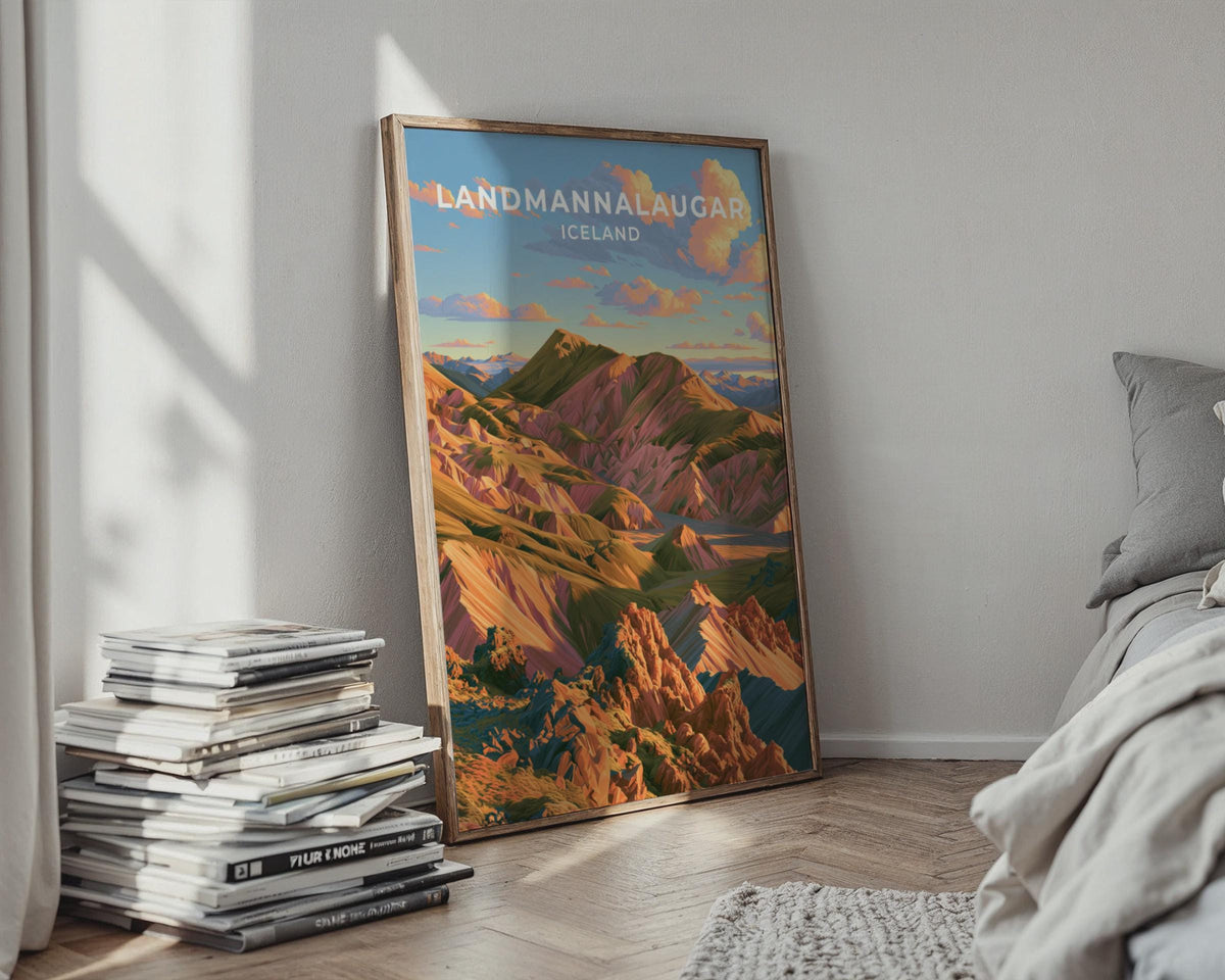 Landmannalaugar Iceland Travel Poster