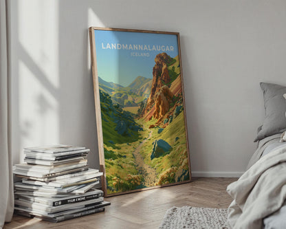 Landmannalaugar Iceland Travel Poster