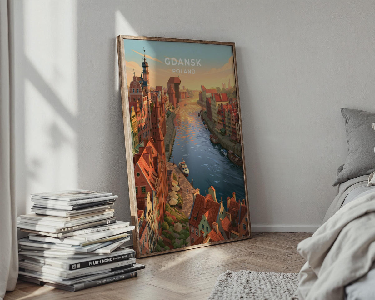 Gdansk Poland Travel Poster