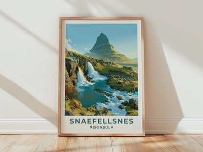 Snaefellsnes Peninsula Iceland Travel Poster