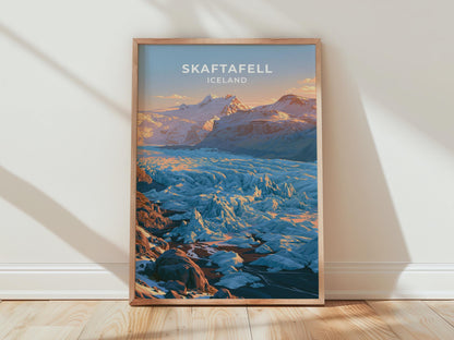 Skaftafell Iceland Travel Poster