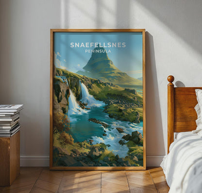Snaefellsnes Peninsula Iceland Travel Poster