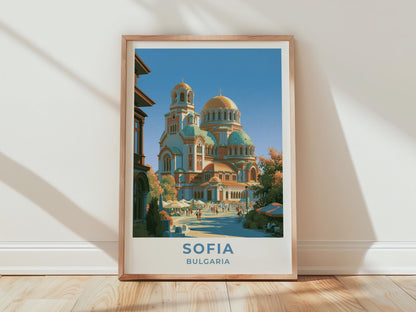 Sofia Bulgaria Travel Poster