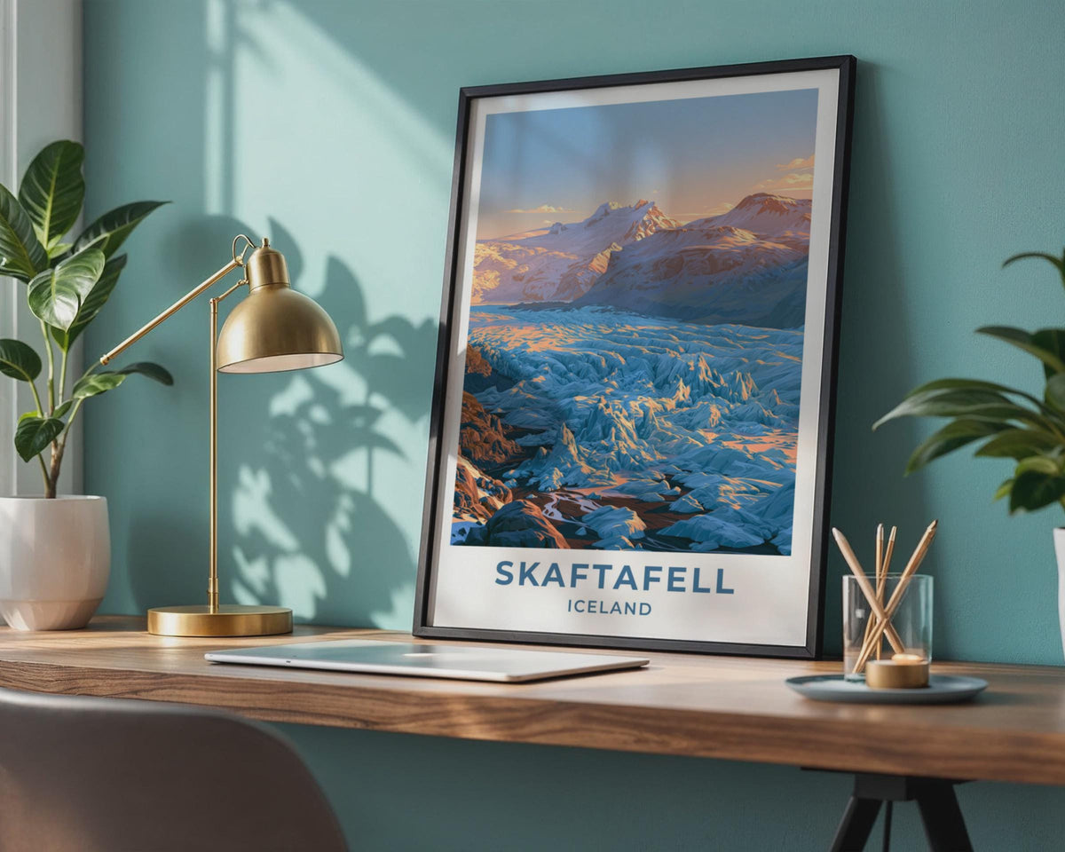 Skaftafell Iceland Travel Poster
