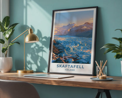 Skaftafell Iceland Travel Poster