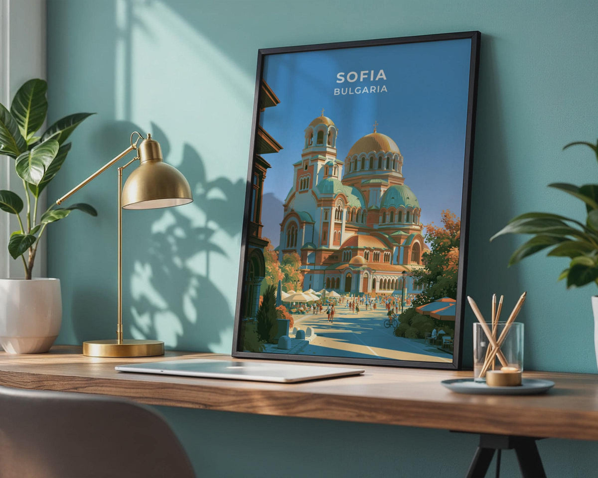 Sofia Bulgaria Travel Poster