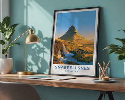 Snaefellsnes Peninsula Iceland Travel Poster