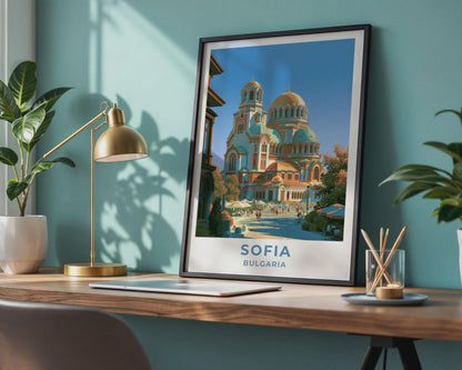 Sofia Bulgaria Travel Poster