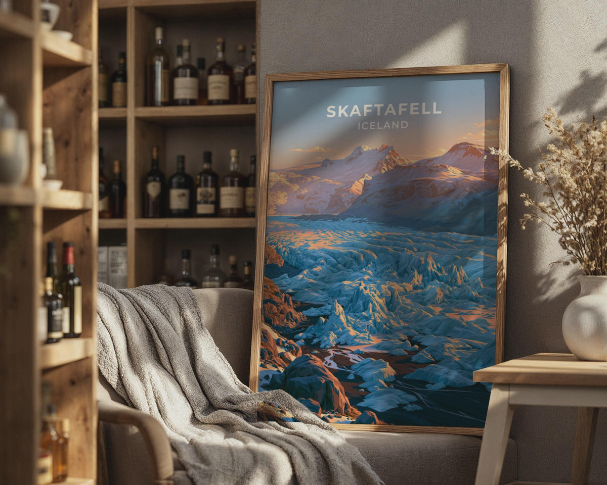 Skaftafell Iceland Travel Poster