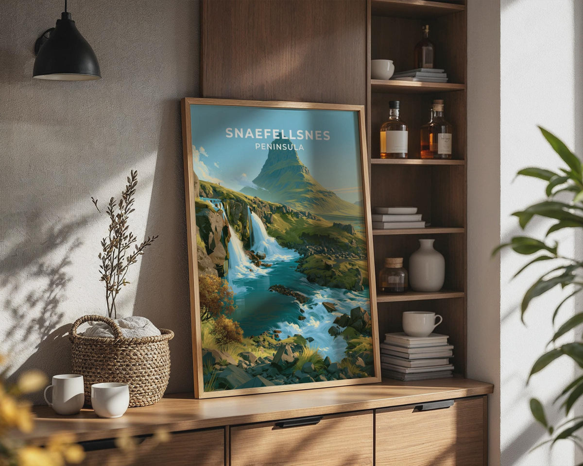 Snaefellsnes Peninsula Iceland Travel Poster