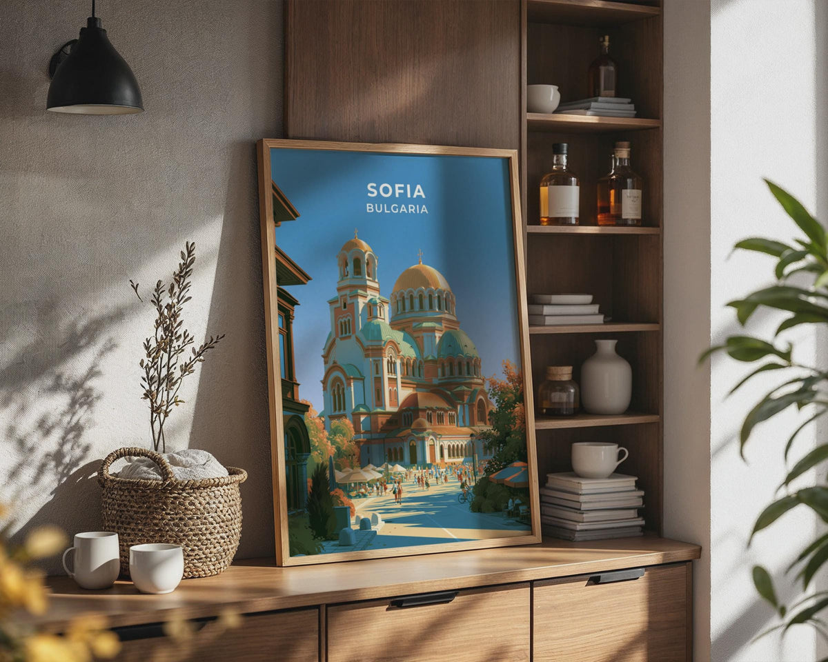 Sofia Bulgaria Travel Poster