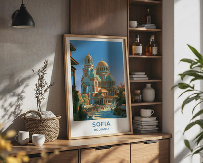 Sofia Bulgaria Travel Poster