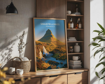 Snaefellsnes Peninsula Iceland Travel Poster