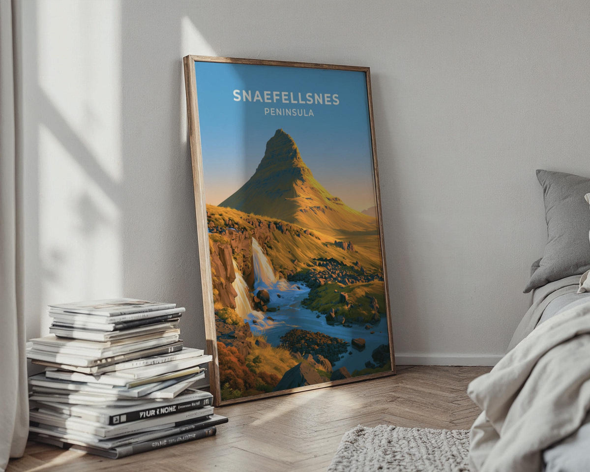 Snaefellsnes Peninsula Iceland Travel Poster
