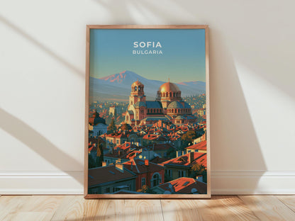 Sofia Bulgaria Travel Poster