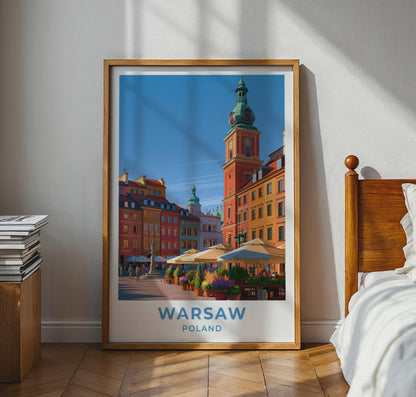 Warsaw Poland Travel Poster