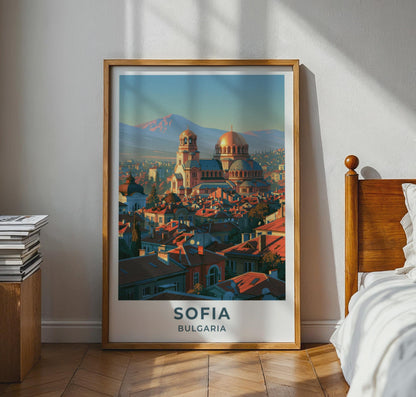Sofia Bulgaria Travel Poster