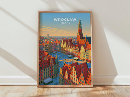 Wroclaw Poland Travel Poster