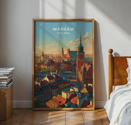 Warsaw Poland Travel Poster
